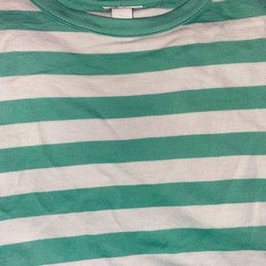 Teal and White Stripe Shirt - 1X